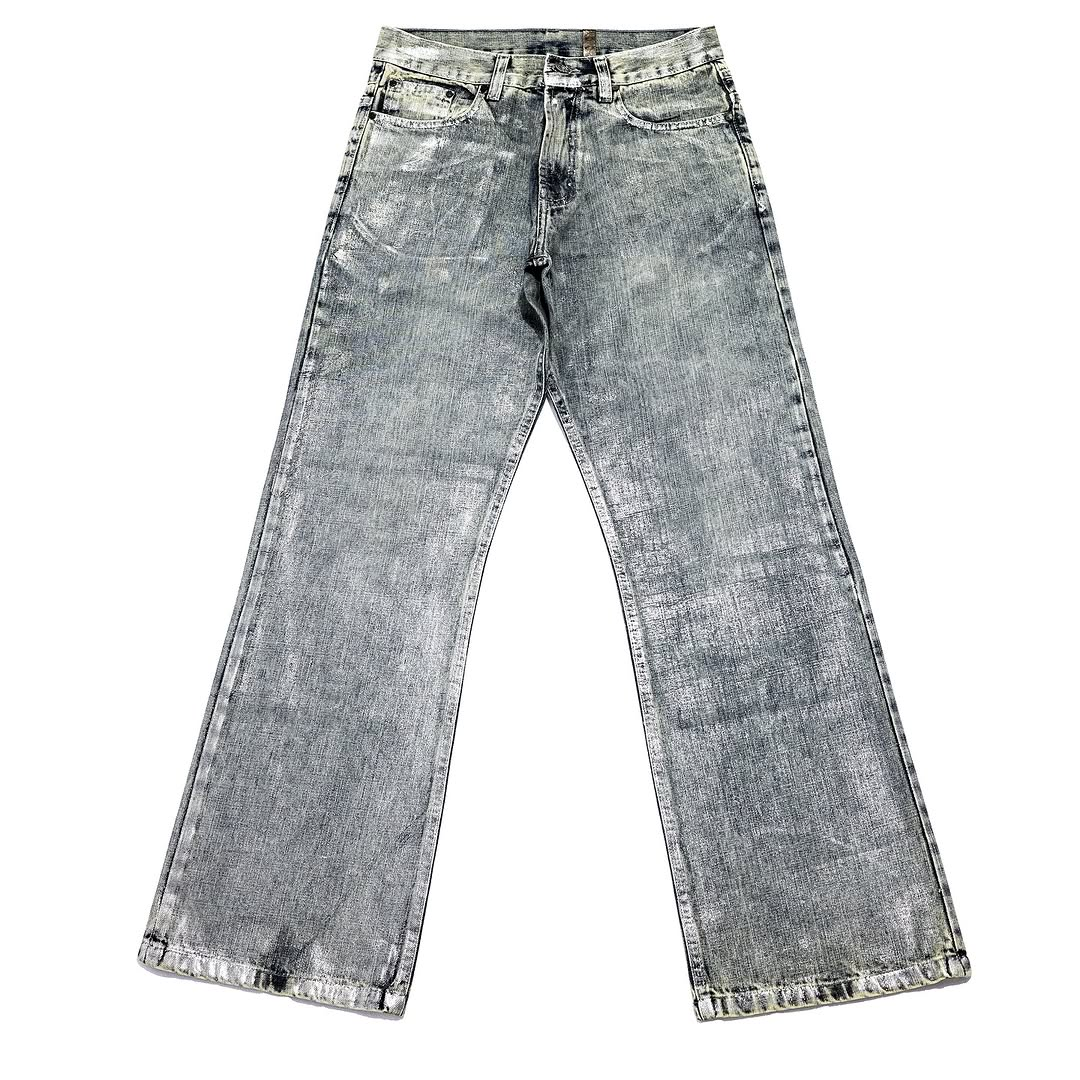 Slightly bootcut washed jeans