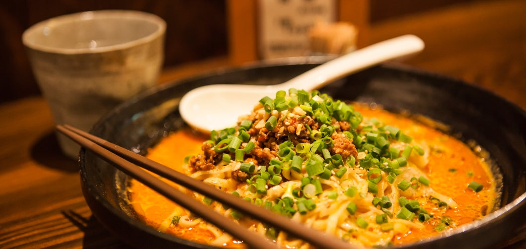 delicious bowl of creamy and spicy ramen