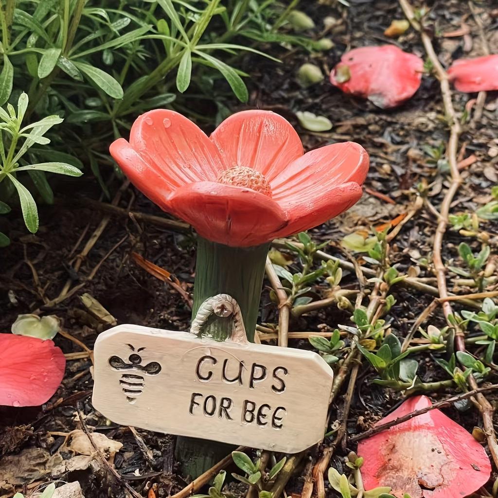 🌸Flower-Shaped Ceramic Bee Watering Station🐝💧