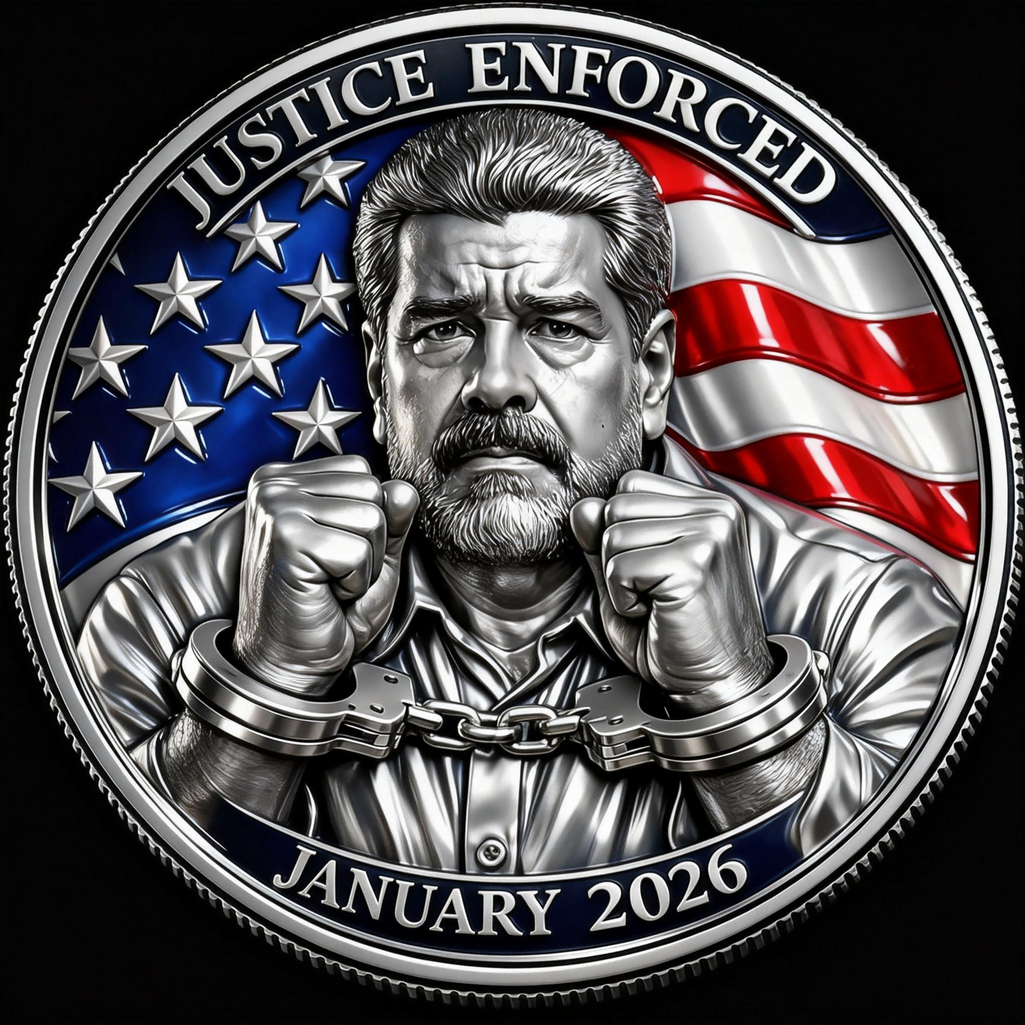 🏆Flash Sale 60% OFF -“Justice Enforced – Order From Chaos” Commemorative Coin 🇺🇸🦅