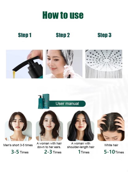 For all the white hair in your family—just one bottle. Wash, dye, done. 