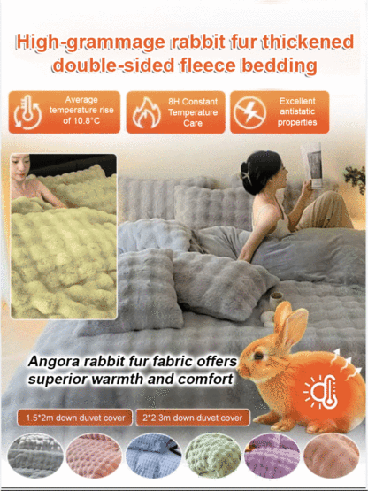 Five-star quality double-sided fleece bedding, warm and frost-resistant.