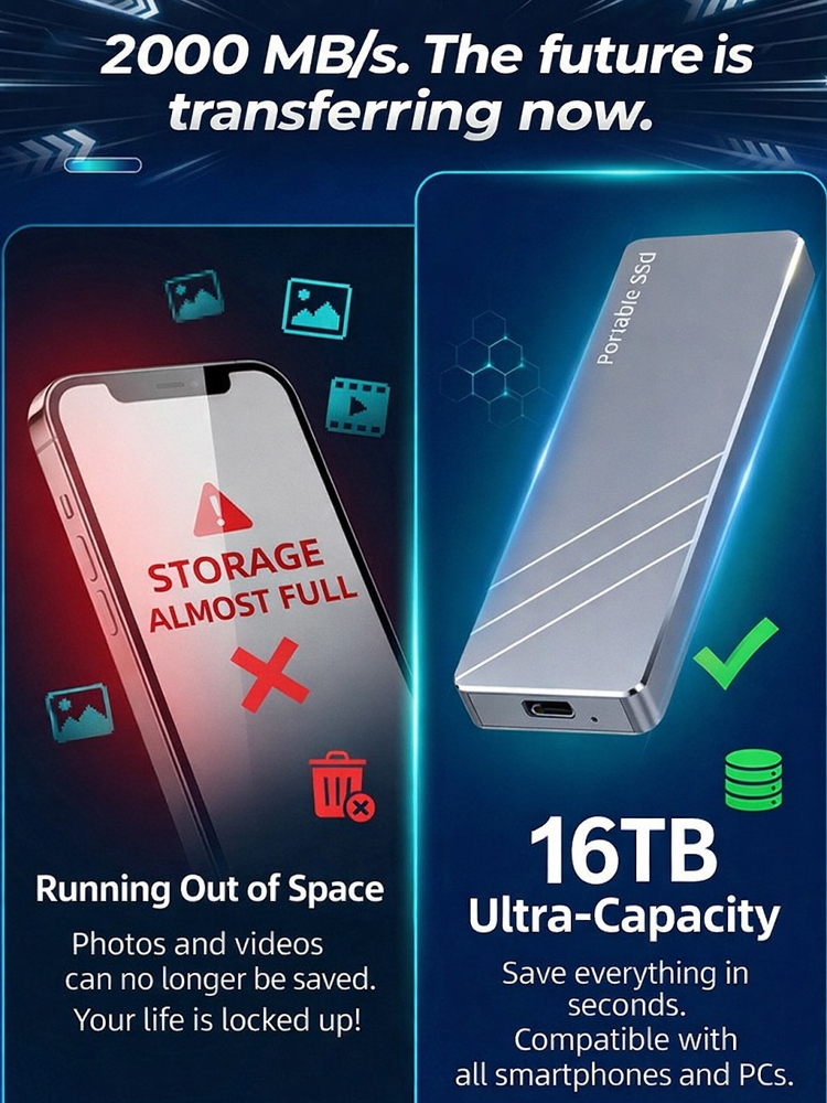 【ForceMajeureSale】Custom 16TB portable SSDs from a leading brand – get yours for less than a burger!🍔 Only the last 50 left, offering a 10-year warranty! The more you buy, the more you profit! 💰👇