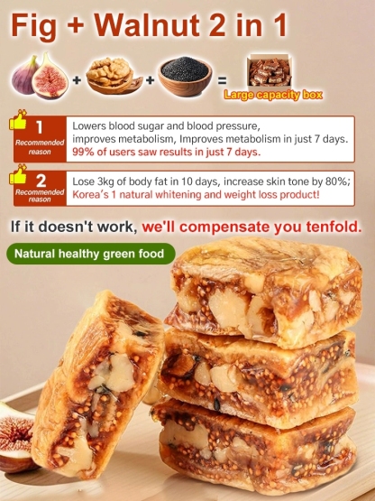 Pure Natural 0 Sugar Meal Replacement, Made from 17kg of Fresh Figs to 1kg, 0 Additives, 0 Calories, Enjoy with Peace of Mind