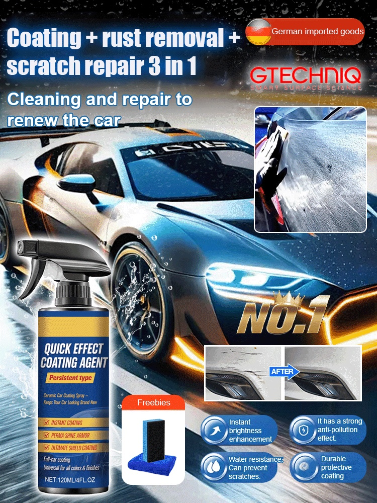 🚗Just one spray and you can skip the car wash for 8 months✨no polishing, no water, no expensive detailers. Just spray, wipe, and you're done. And it lasts 8 months, rain or shine.