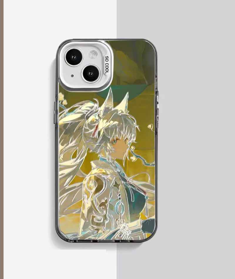 Honkai: Star Rail Jing Yuan & Feixiao Phone Case Iridescent Oil Paint Style