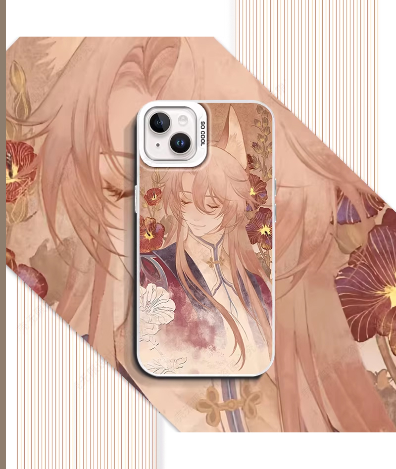 Honkai: Star Rail Jing Yuan & Feixiao Phone Case Iridescent Oil Paint Style