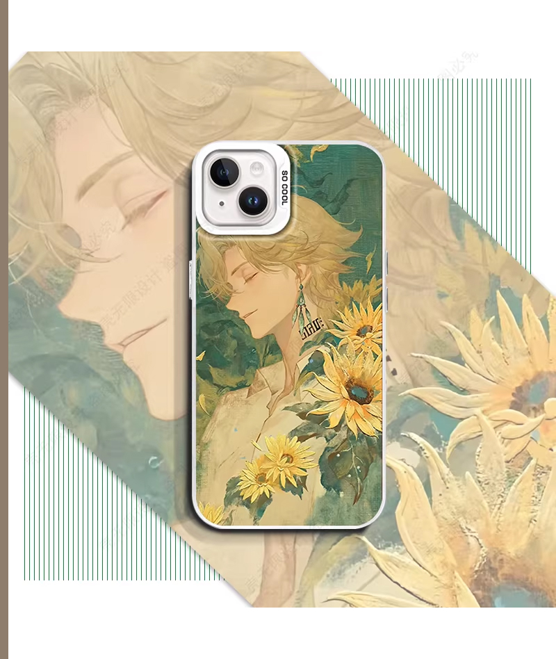 Honkai: Star Rail Jing Yuan & Feixiao Phone Case Iridescent Oil Paint Style