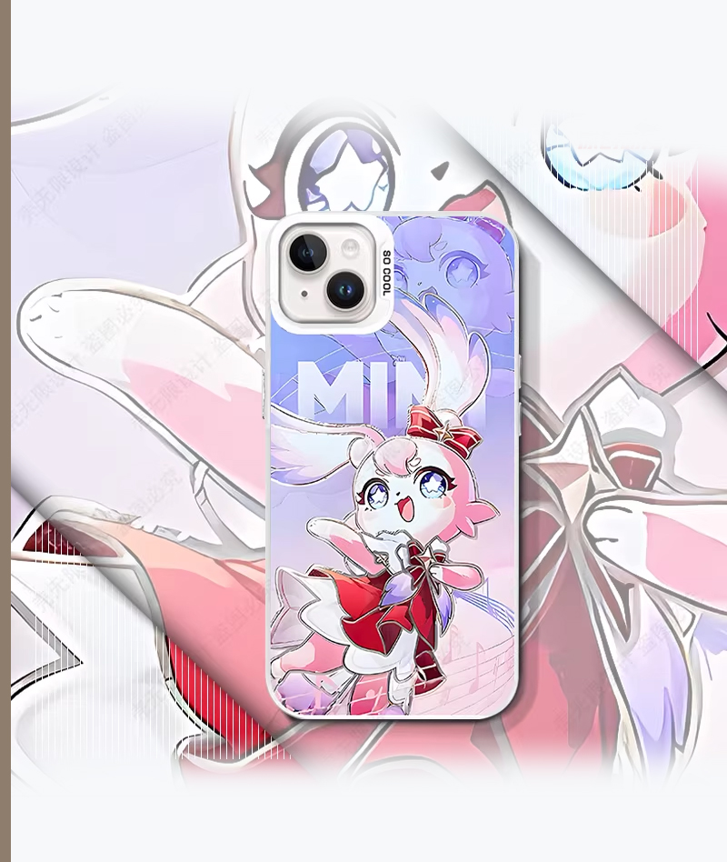 [Copy]Honkai: Star Rail Dan Heng & Blade Phone Case Holographic Silver Gradient
