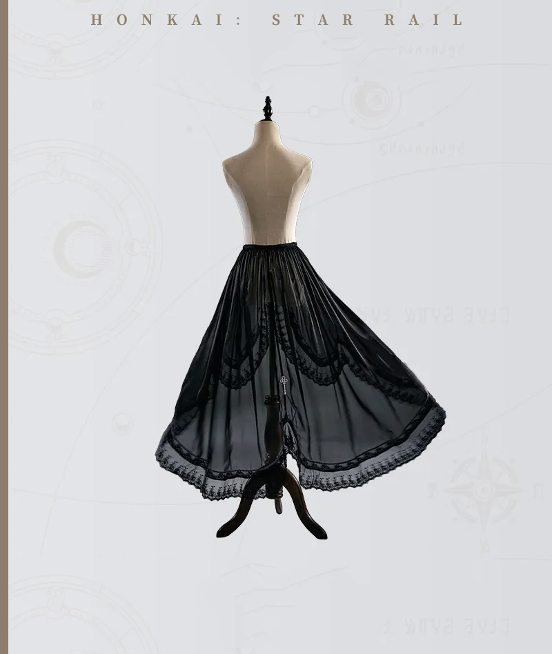 [Official Merch] Honkai Star Rail The Herta Impression Lolita Jacquard Dress & Detachable Bustle Train