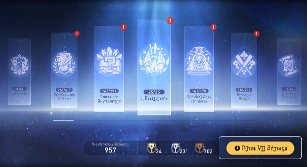HSR Version 4.4 Achievement System