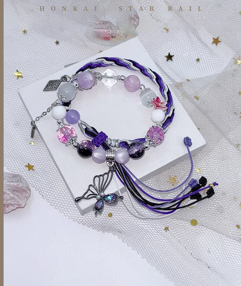 Honkai: Star Rail Tribbie & Castorice Braided Bracelet Stack Set