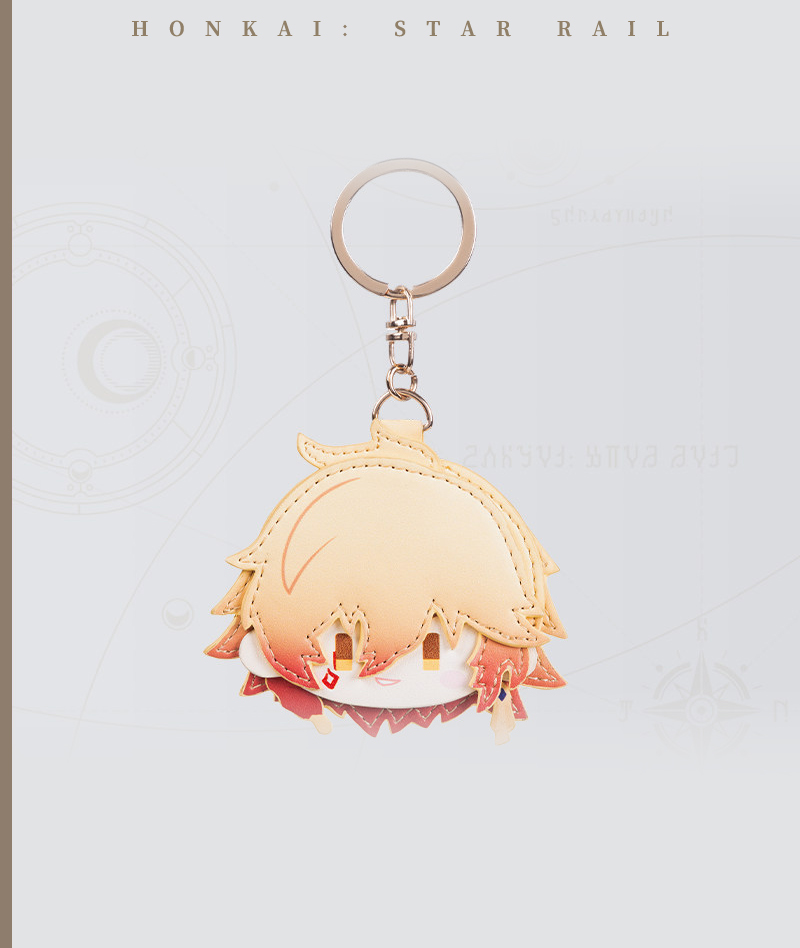 [Official Merch] HSR PU Leather Keychain Charm Big Head Series