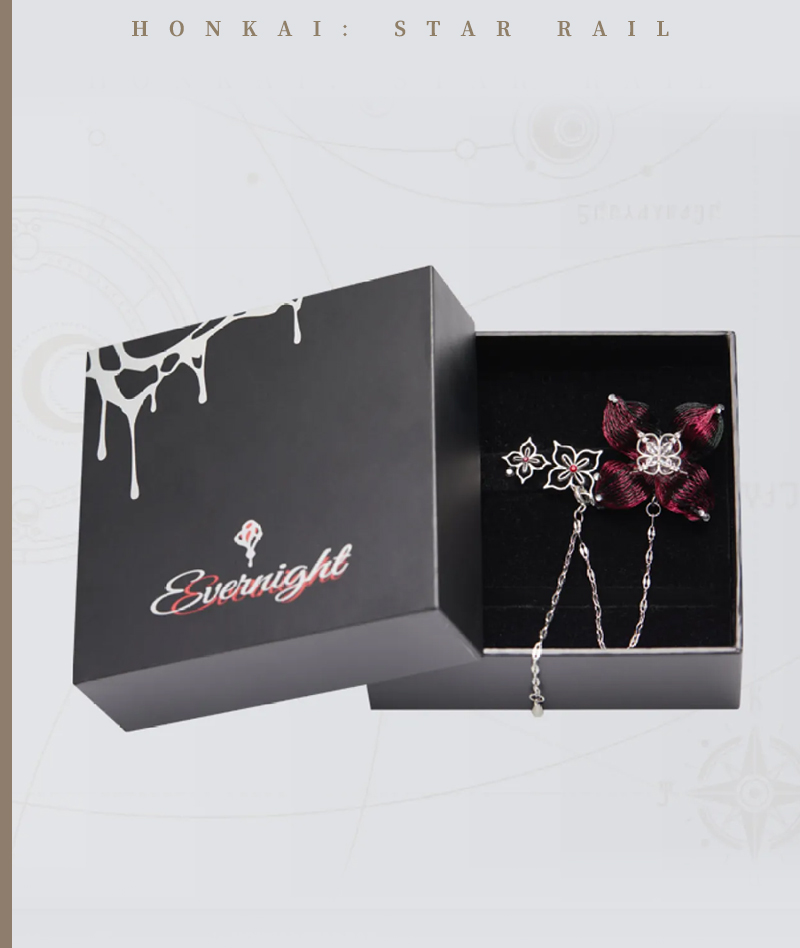 [Official Merch] HSR Evernight Impression Hair Clip & Brooch Set