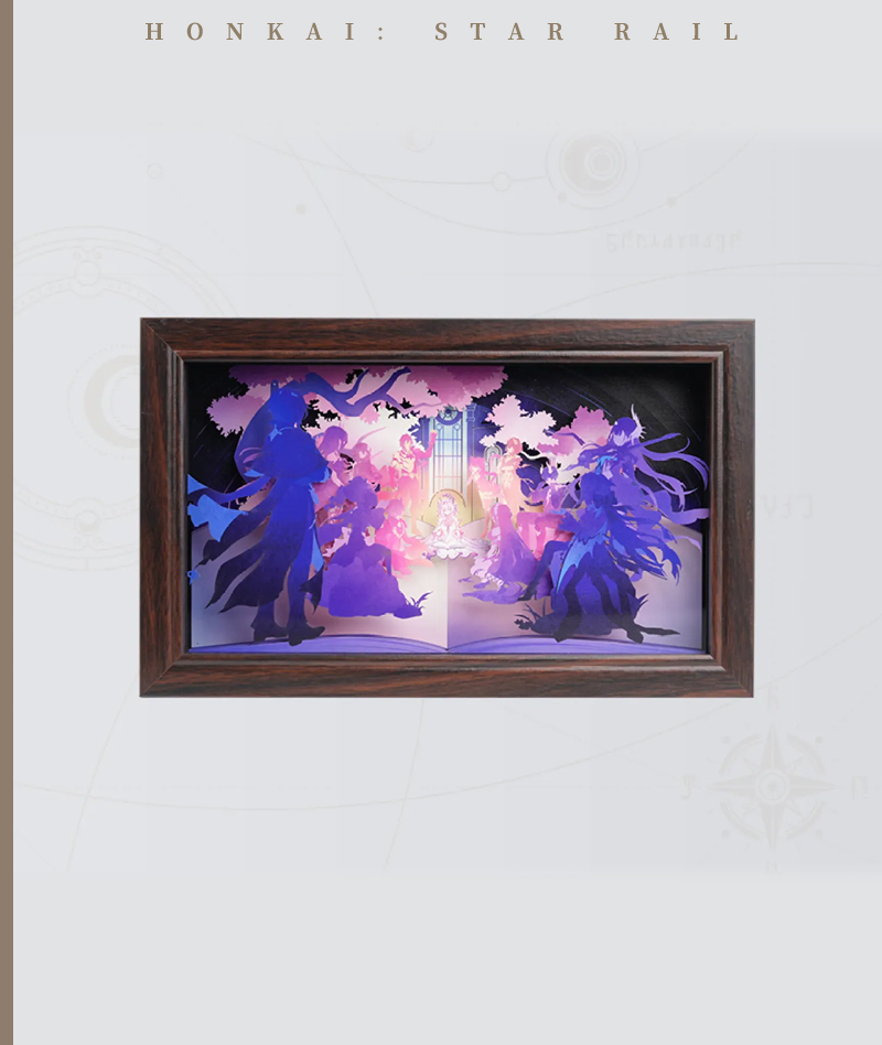 [Official Merch] HSR "Memories of Journeying Together" Paper Carving Lamp