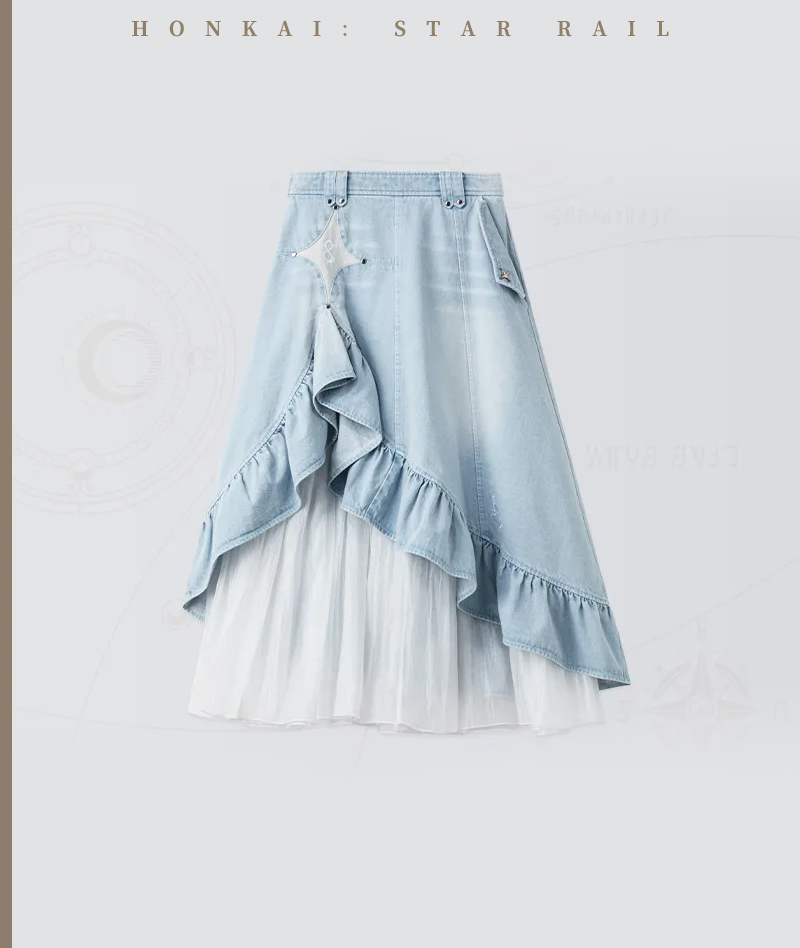 [Official Merch] Honkai: Star Rail Cyrene Impression Denim Skirt