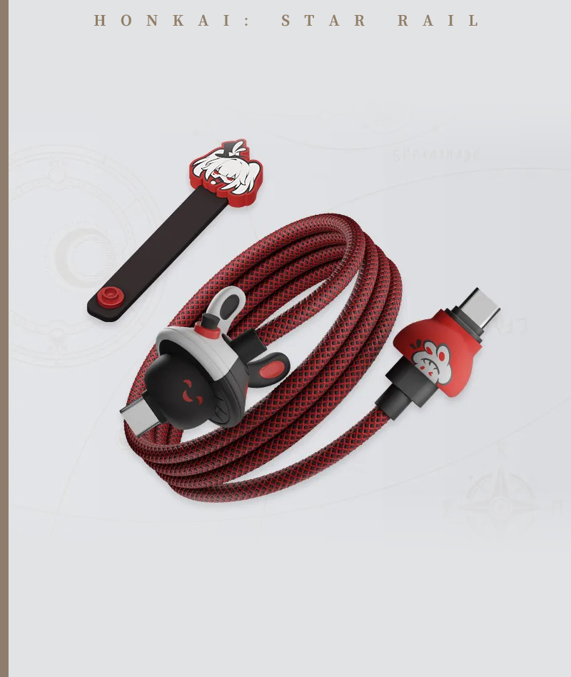 [Official Merch] Honkai: Star Rail Sparxie & Sparkle Series 100W Braided Charging Cable