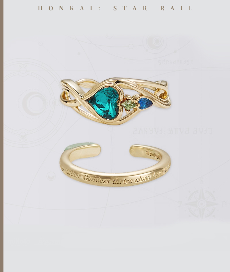[Official Merch] HSR Aventurine Impression Ring Set