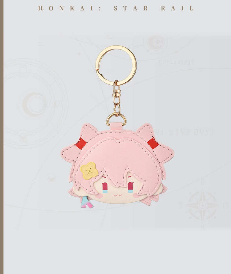 [Official Merch] HSR PU Leather Keychain Charm Big Head Series