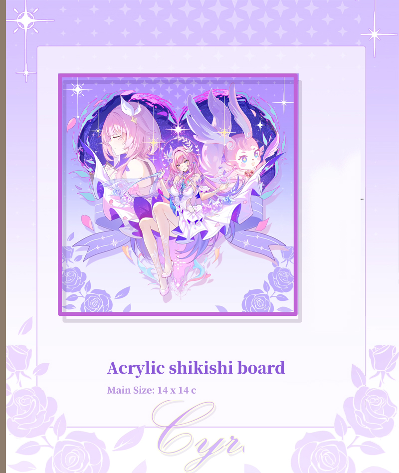 HSR Cyrene Collection: Love Badge, Stand & Metal Bookmark