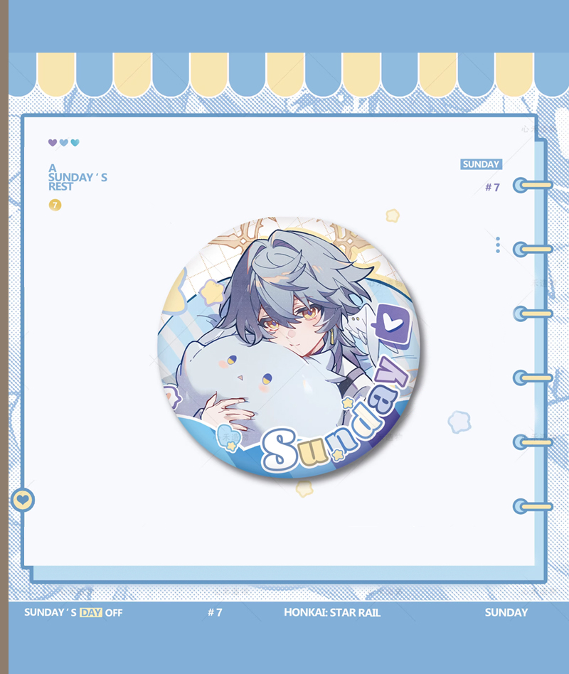 HSR Sunday Collection Badge & Acrylic Shikishi Board