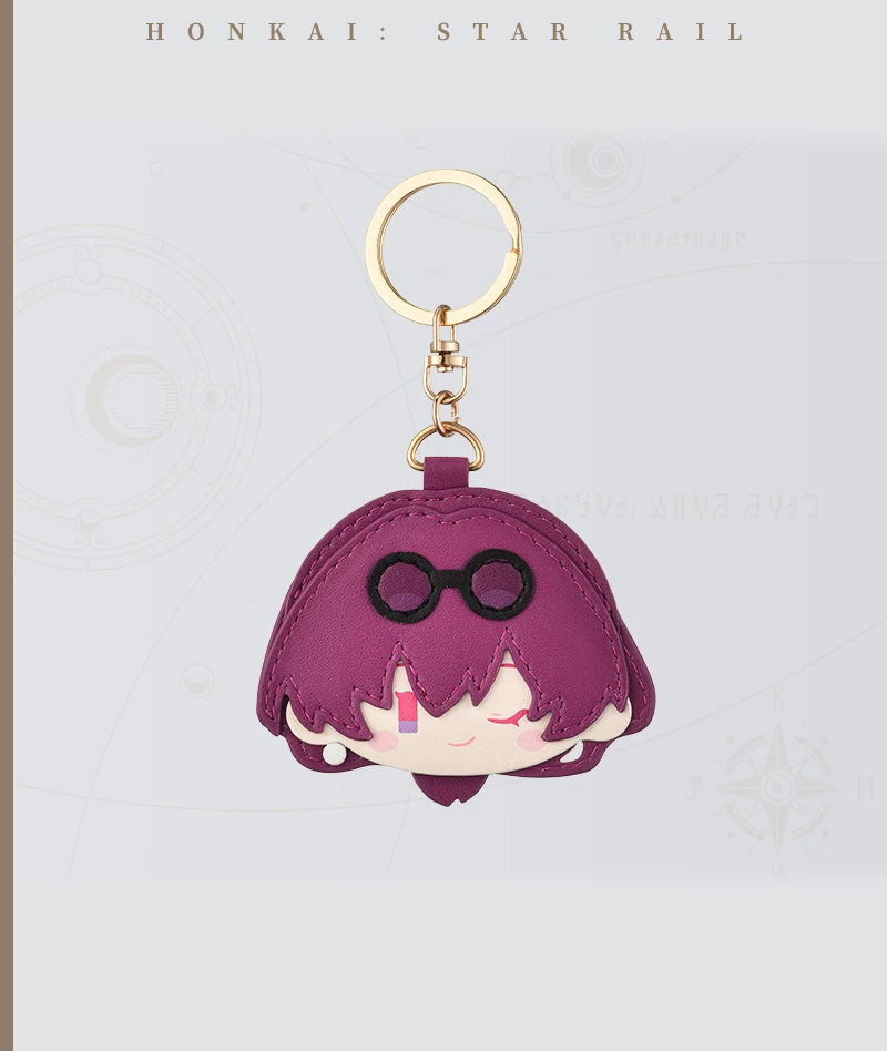 [Official Merch] HSR PU Leather Keychain Charm Big Head Series