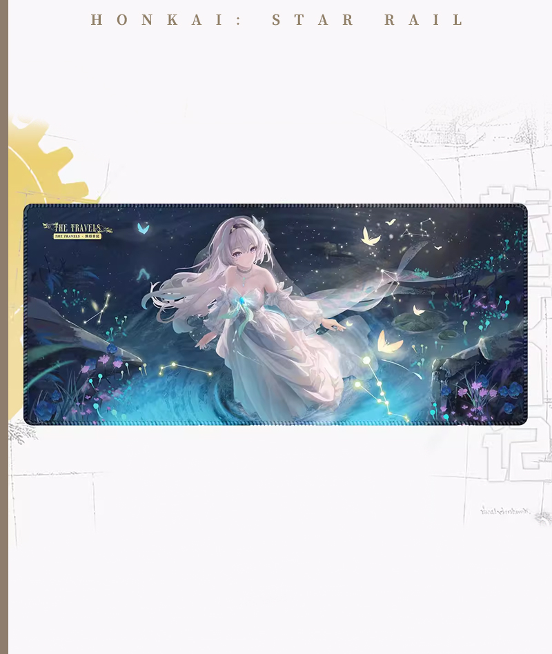 Honkai: Star Rail "Travel Diary" Mouse Pad - Castorice, Firefly & Sparkle