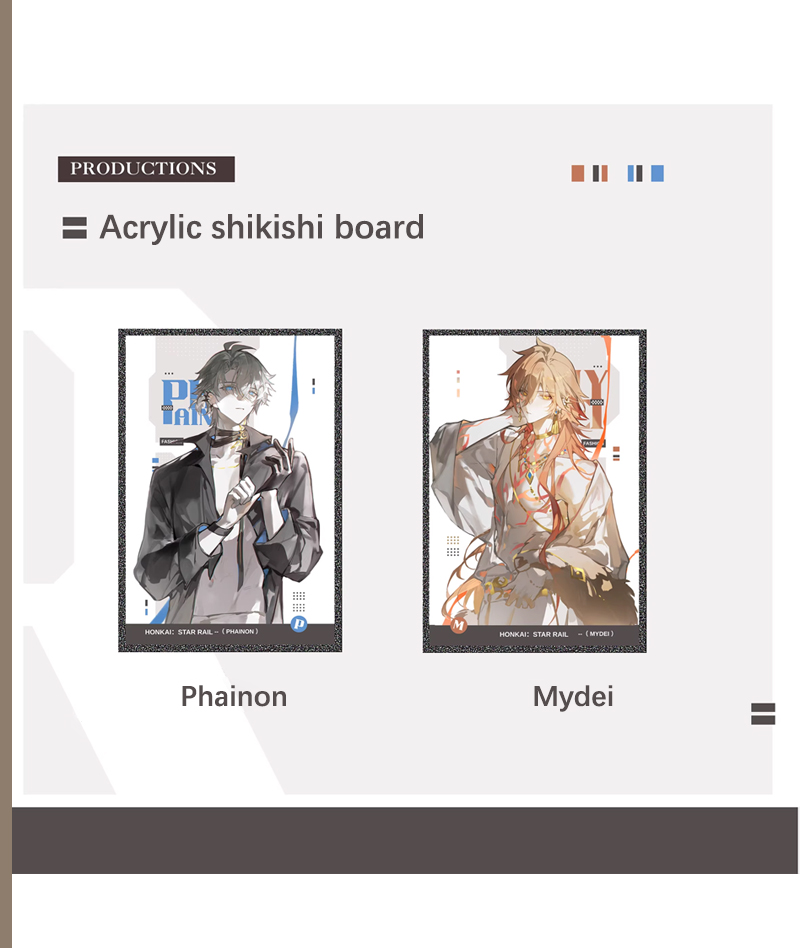 Honkai: Star Rail Phainon Mydei Holo Badge & Shikishi