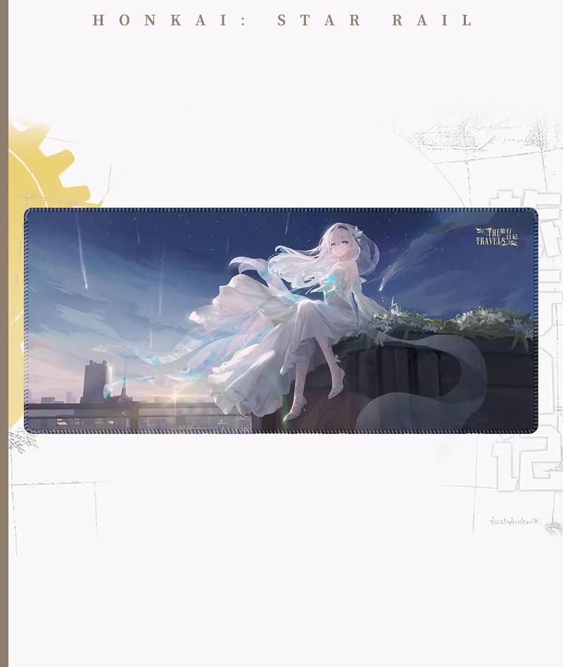 Honkai: Star Rail "Travel Diary" Mouse Pad - Castorice, Firefly & Sparkle