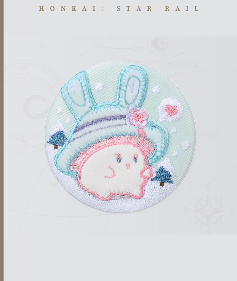 [Official Merch] Honkai: Star Rail Bunny Mushroom & Mushroom Bunny Series Embroidered Badge