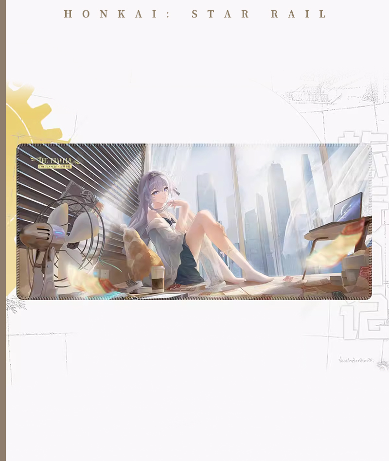 Honkai: Star Rail "Travel Diary" Mouse Pad - Castorice, Firefly & Sparkle