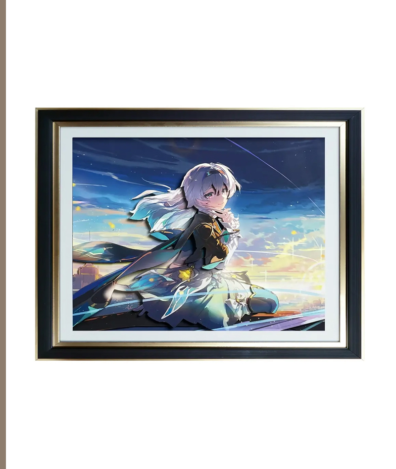 Honkai: Star Rail Firefly 3D Hollow-Out Wall Art Decor