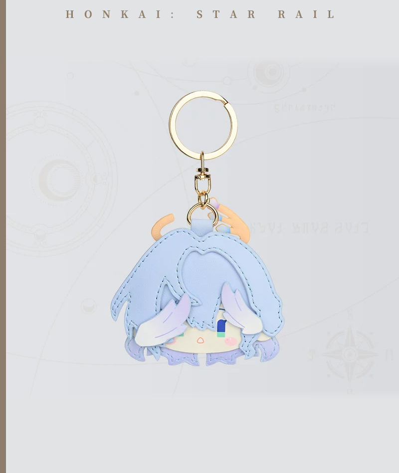 [Official Merch] HSR PU Leather Keychain Charm Big Head Series