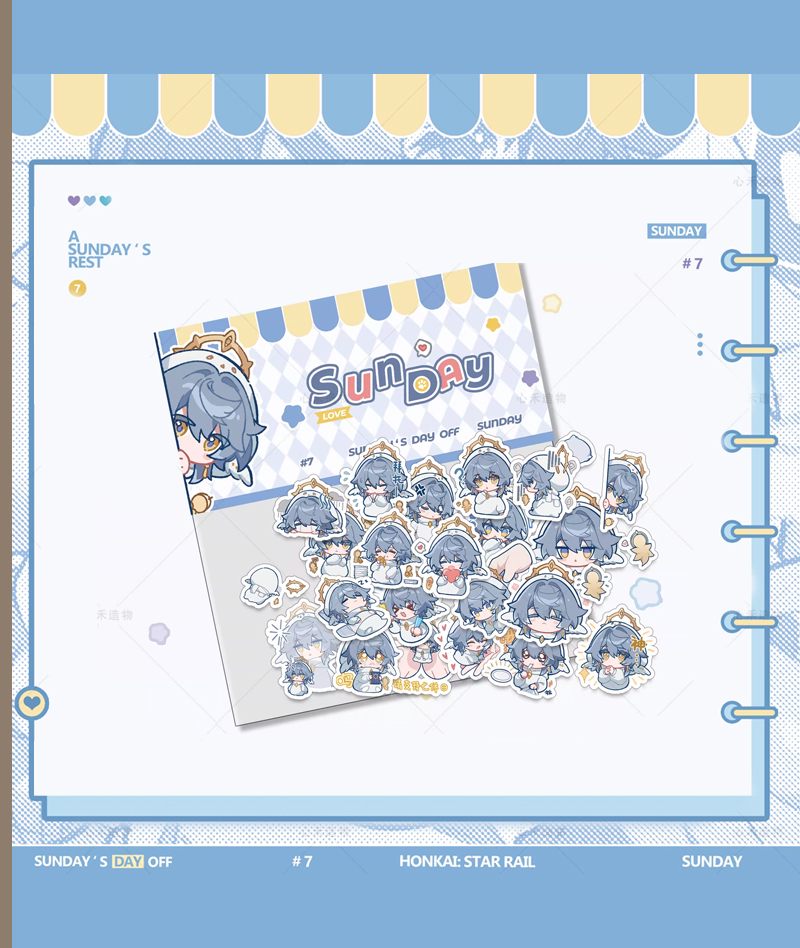 HSR Sunday Collection Badge & Acrylic Shikishi Board