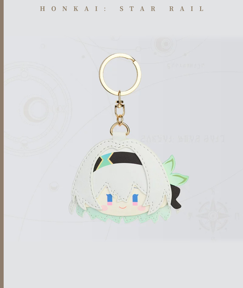 [Official Merch] HSR PU Leather Keychain Charm Big Head Series
