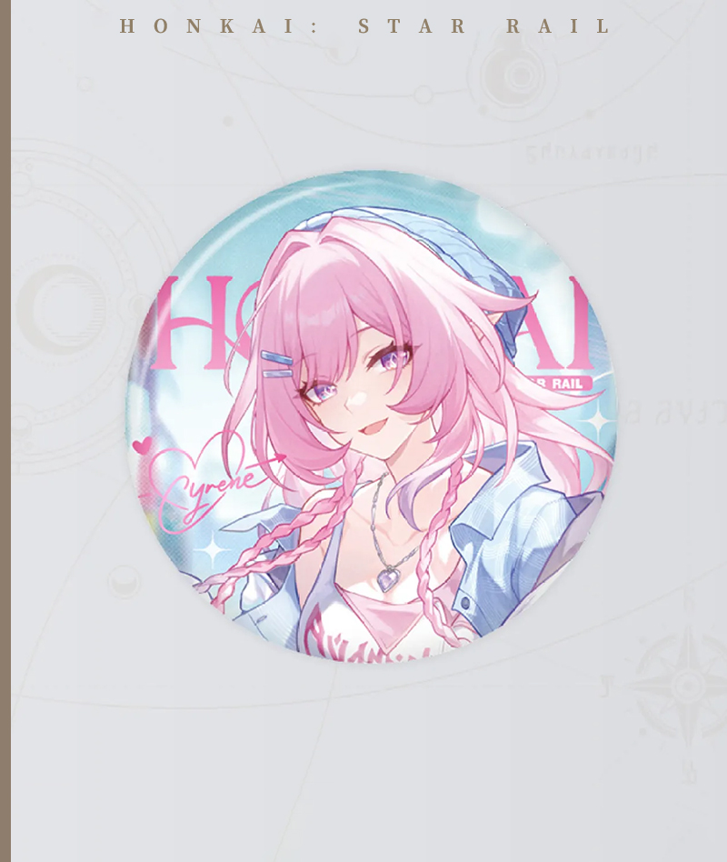 [Official Merch] Honkai: Star Rail Cyrene Badge & Plush Charm - Holiday Ver.