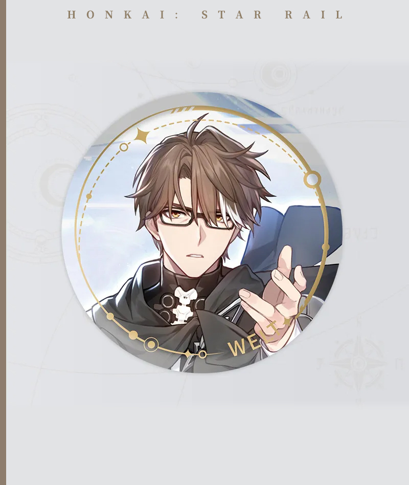 139-[Copy]HSR Cyrene Collection: Love Badge, Stand & Metal Bookmark