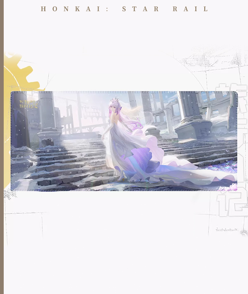 Honkai: Star Rail "Travel Diary" Mouse Pad - Castorice, Firefly & Sparkle