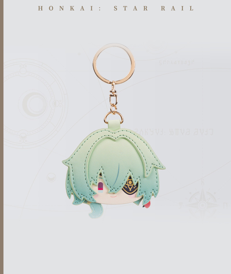 [Official Merch] HSR PU Leather Keychain Charm Big Head Series