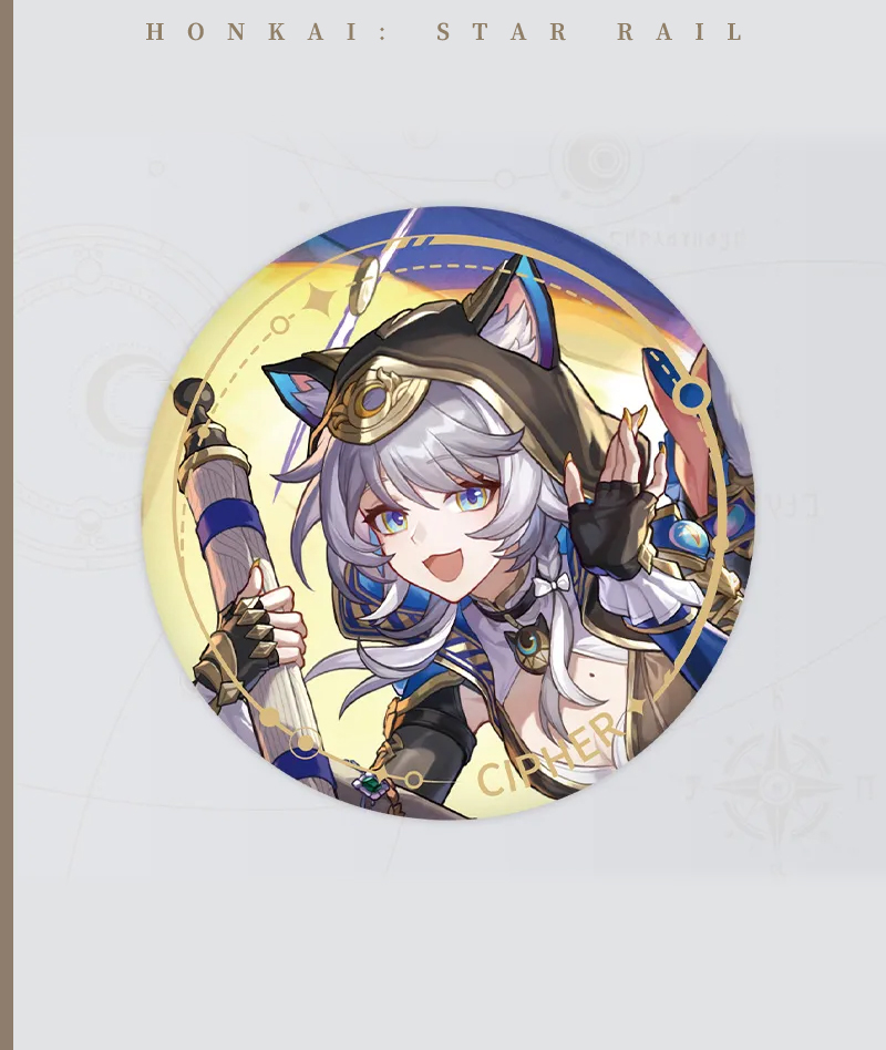 139-[Copy]HSR Cyrene Collection: Love Badge, Stand & Metal Bookmark