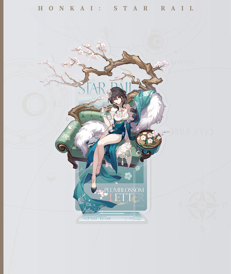 [Official Merch] HSR Ruan Mei Badge & Stand Plumblossom Letter Series