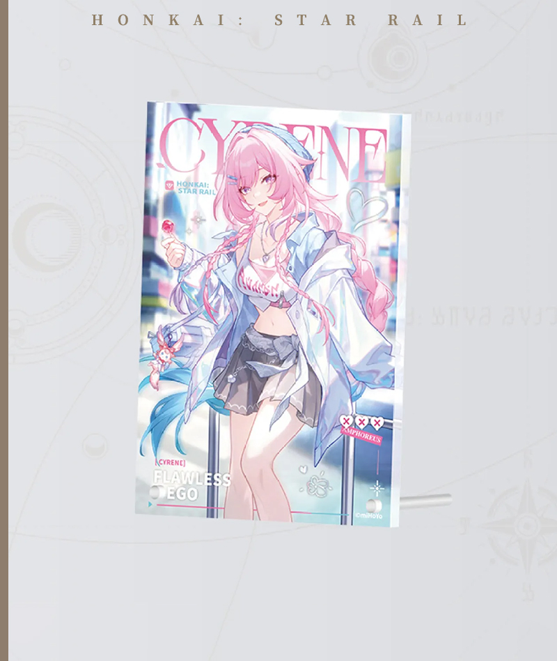 [Official Merch] Honkai: Star Rail Cyrene Badge & Plush Charm - Holiday Ver.