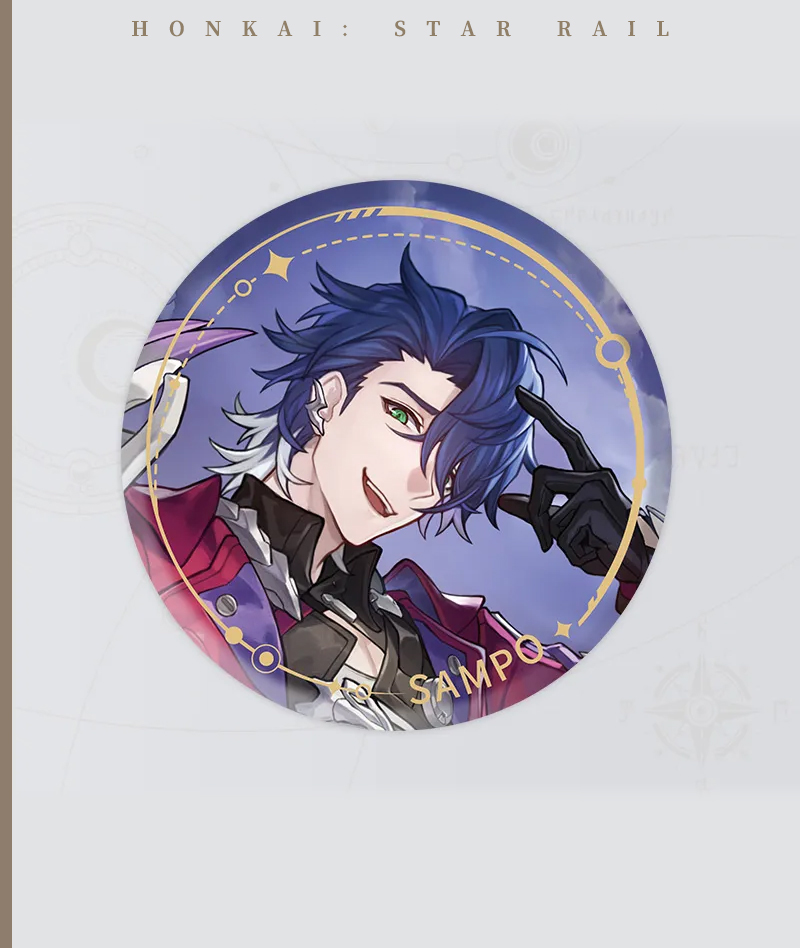 139-[Copy]HSR Cyrene Collection: Love Badge, Stand & Metal Bookmark