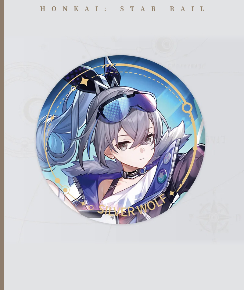 139-[Copy]HSR Cyrene Collection: Love Badge, Stand & Metal Bookmark