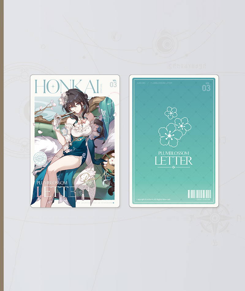 [Official Merch] HSR Ruan Mei Badge & Stand Plumblossom Letter Series