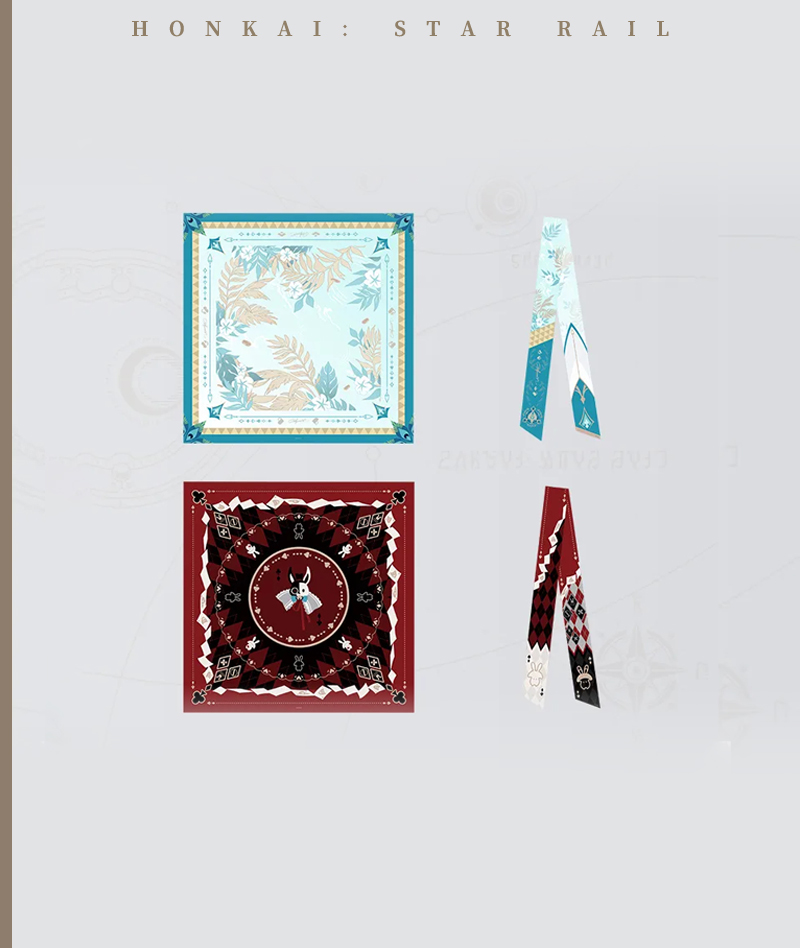 [Official Merch] HSR Character Impression Series Mulberry Silk Scarf Set - Sparxie Ver.