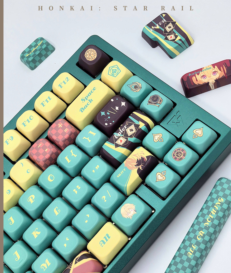 Honkai: Star Rail Aventurine Keycap Set for Mechanical Keyboards