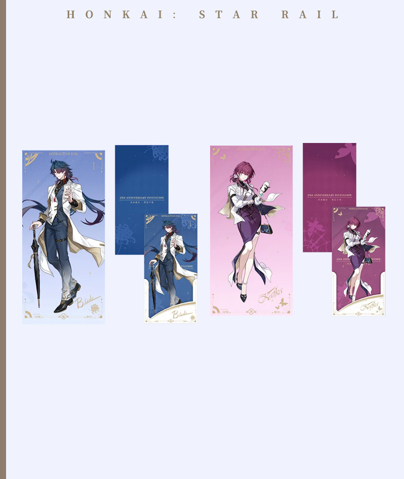 Official HSR x Good me Collab Merch: Kafka & Blade Badge & Acrylic Stand