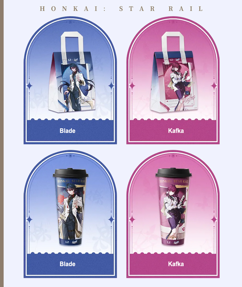 Official HSR x Good me Collab Merch: Kafka & Blade Badge & Acrylic Stand