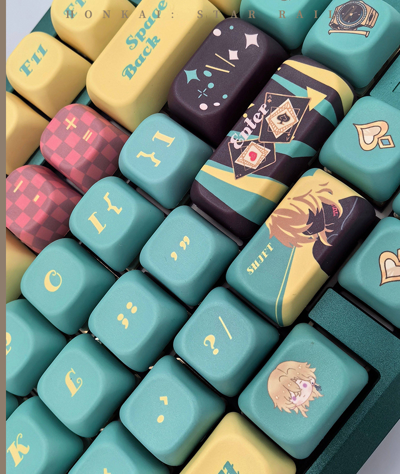 Honkai: Star Rail Aventurine Keycap Set for Mechanical Keyboards